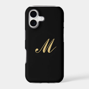 Custom Monogram Case iphone black gold