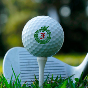Custom Monogram Celtic Style Ouroboros Golf Balls