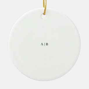 Custom Monogram Ceramic Tree Decoration