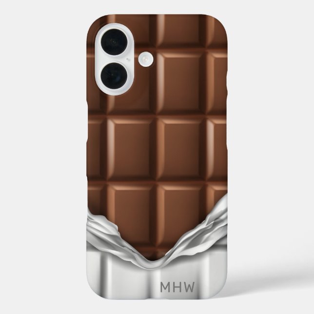 Custom monogram “Chocolate Bar” phone cases (Back)