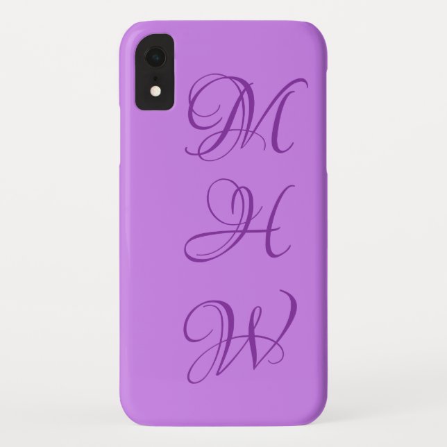 Custom monogram & colour phone cases (Back)
