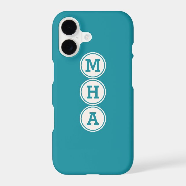 Custom monogram & colour phone cases (Back)