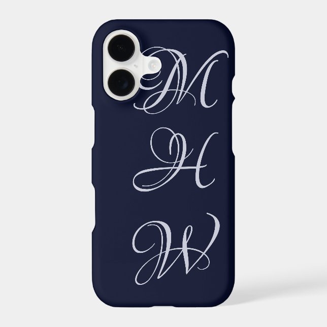 Custom monogram & colour phone cases (Back)
