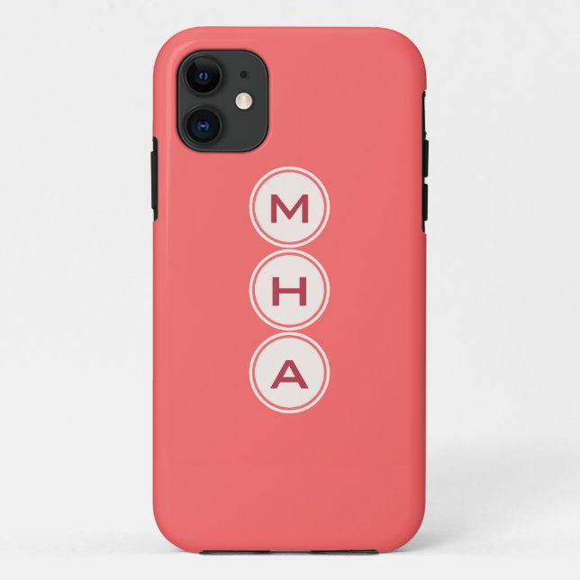 Custom monogram & colour phone cases (Back)