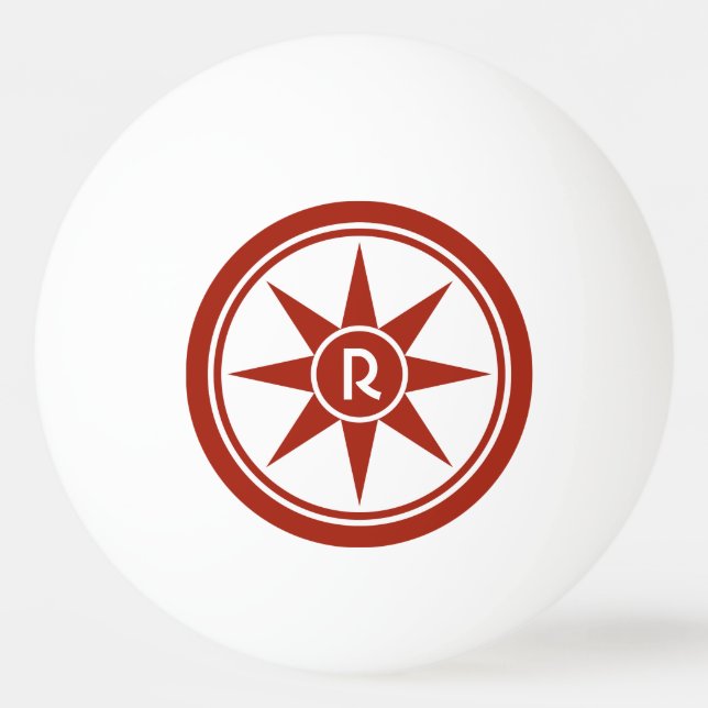 Custom monogram & colour ping pong balls (Front)