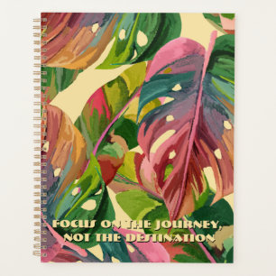 Custom Monogram Colourful Floral Aesthetic Academi Planner