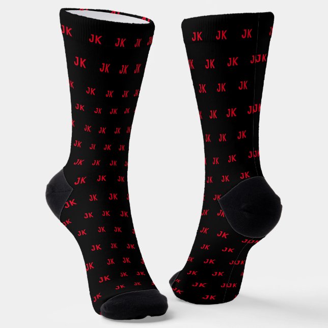 Custom Monogram Custom Colour Socks (Angled)