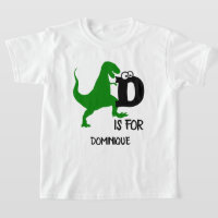 Custom monogram D is for Dinosaur cute T Rex