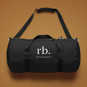 Custom Monogram Duffle Bag   Gym Black Duffel Bags