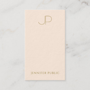 Custom Monogram Elegant Template Luxury Thick Business Card