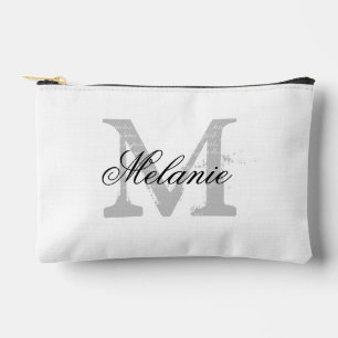 Custom monogram elegant typography csometic bag