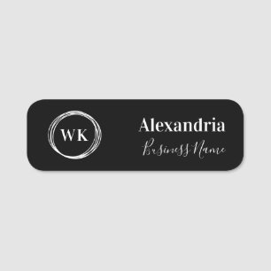 Custom Monogram Employee Name Tag