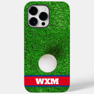 Custom Monogram Fairway Golf Ball  Case-Mate iPhone 14 Pro Max Case