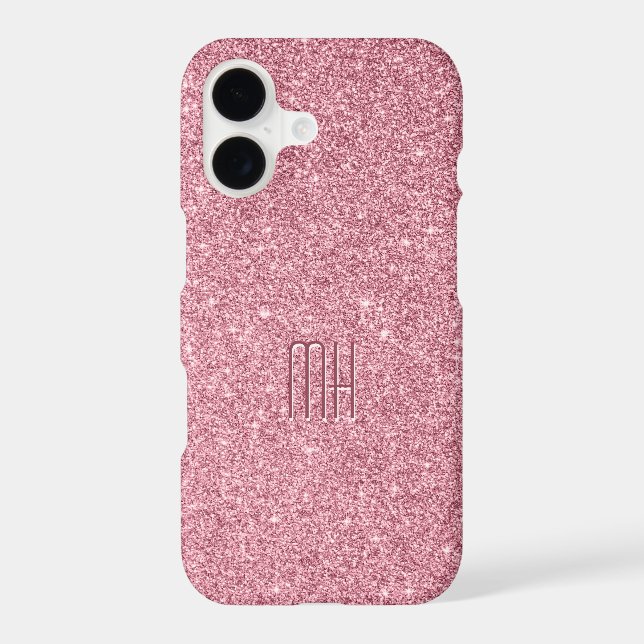 Custom Monogram Faux Glitter Bling (Back)