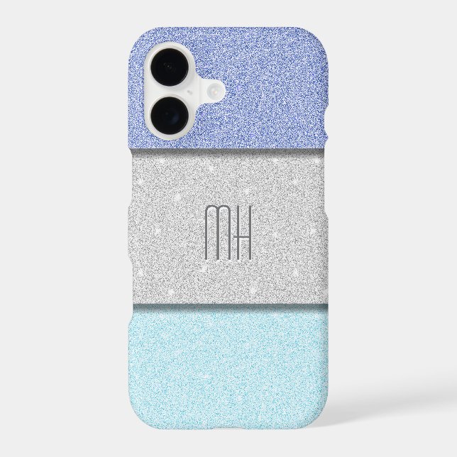 Custom Monogram Faux Glitter Bling (Back)
