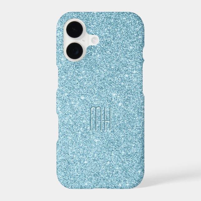 Custom Monogram Faux Glitter Bling (Back)