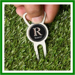 Custom Monogram First Name Ball Marker Divot Tool<br><div class="desc">What an amazing all-in-one -- it fixes divots, marks your ball and opens the bottle you brought along for refreshment. Personalised additionally with the first name. Perfect as father's day gifts for dad, gifts for grandfather, husband, best man, groomsmen and more. Or, you might just enjoy for yourself! And, yes,...</div>