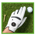 Custom Monogram First Name Ball Marker Golf Glove<br><div class="desc">UNIQUE LAYERING OF THE MONOGRAM -- look closely and you will see three colours, which gives it the feeling of depth. Personalised additionally with the first name. Perfect as father's day gifts for dad, gifts for grandfather, husband, groom, best man, groomsmen and more. Or, you might just enjoy for yourself!...</div>