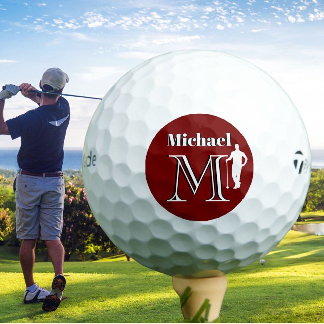 Custom Monogram First Name Golfer Golf Balls (Creator Uploaded)