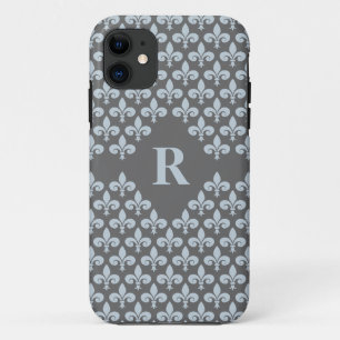 Custom Monogram Fleur-De-Lis iPhone 5 Case-Mate Case