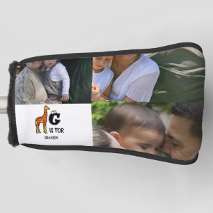 Custom monogram G is for Giraffe cute giraffes Golf Head Cover