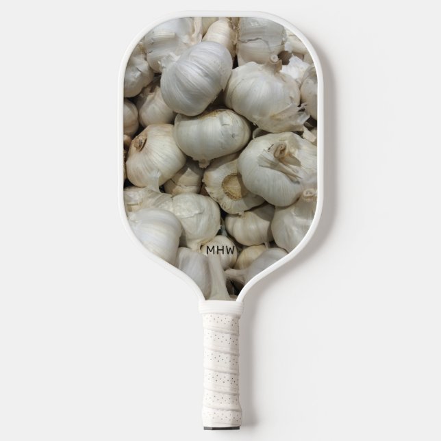 Custom Monogram Garlic Pickleball Paddle (Front)