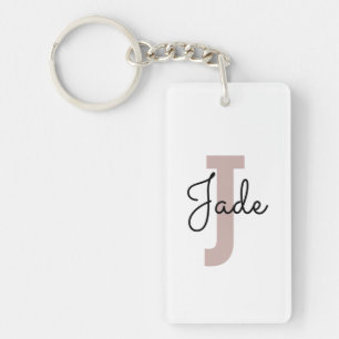 Custom Monogram Gift for Names Starting with J  Key Ring