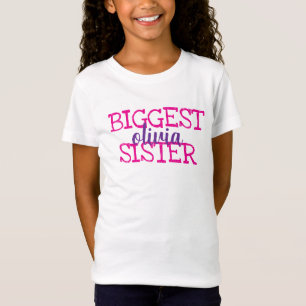 Custom Monogram Girls Matching Sisters T-Shirt