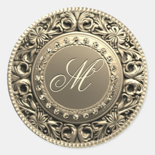 Custom Monogram Gold Seal
