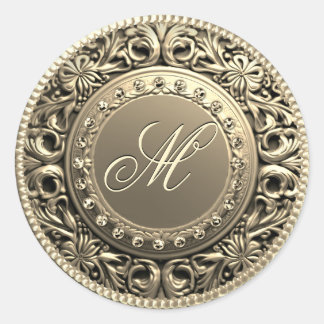 Custom Monogram Gold Seal