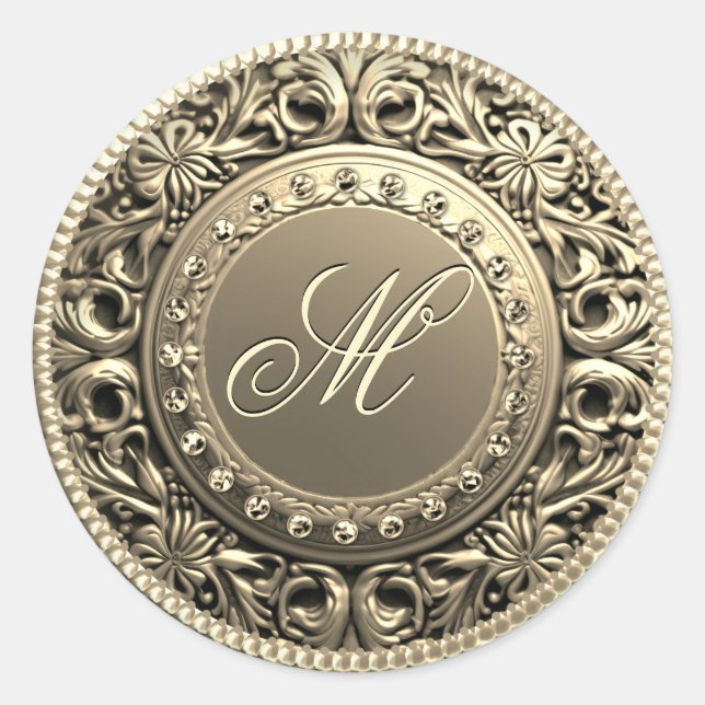 Custom Monogram Gold Seal (Front)