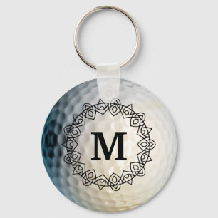 Custom Monogram Golf Ball Sports Key Chain