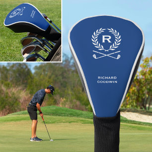 Custom Monogram Golf Head Cover Personalised Navy
