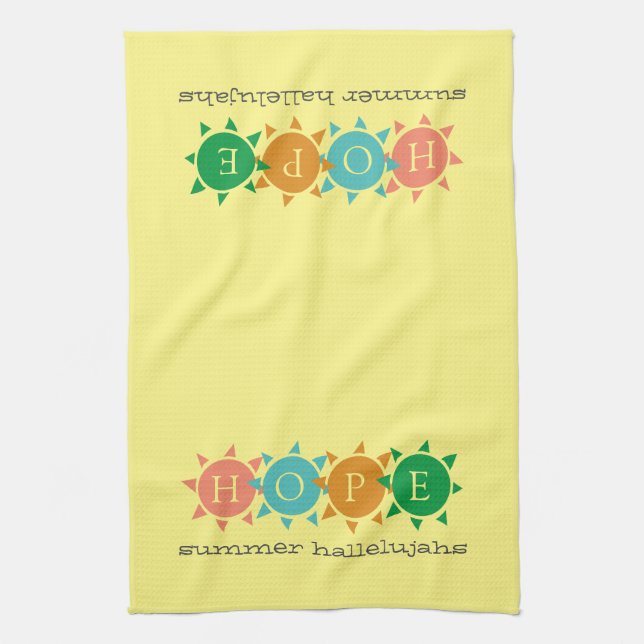 Custom Monogram HOPE Tea Towel (Vertical)