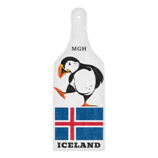 Custom Monogram Iceland Cutting Board (Front)