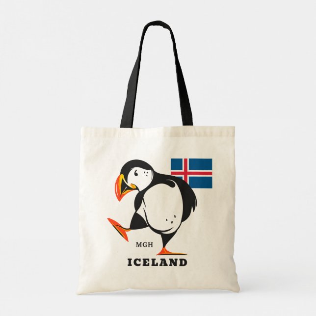Custom Monogram Iceland Tote Bag (Back)