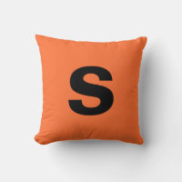 Custom Monogram Initial Burnt Orange