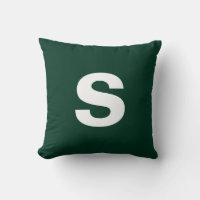 Custom Monogram Initial Dark Green