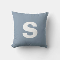 Custom Monogram Initial Dusty Blue