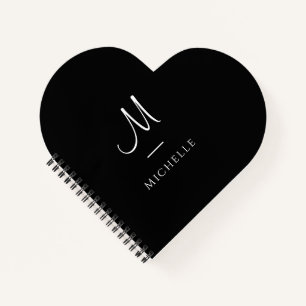 Custom Monogram Initial Letter Elegant Template Notebook