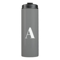 Custom monogram initial letter grey white
