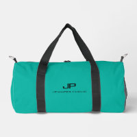 Custom Monogram Initial Letter Teal Outdoor Gym