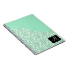 Custom Monogram Initial Mint Green Tile Pattern