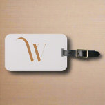 Custom Monogram Initial Name Brown Typography Luggage Tag<br><div class="desc">This luggage tag in a stylish brown and beige colour scheme boasts an elegant and chic design featuring a monogram initial, adding a touch of sophistication to your travel accessories. Its refined style combines both elegance and functionality, making it a distinguished addition to your luggage. Embrace an elegant and stylish...</div>