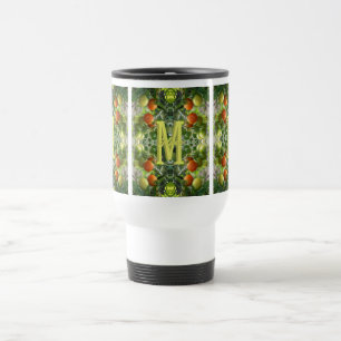 Custom Monogram Initial Name Cherry Tomatoes Travel Mug