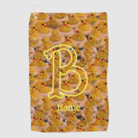 Custom Monogram Initial Name Cute Rubber Ducks
