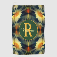 Custom Monogram Initial Name Daisy Floral Art