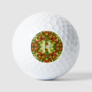 Custom Monogram Initial Name Garden Tomatoes Golf Balls