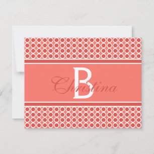 Custom Monogram Initial Name Geometric Pattern Card