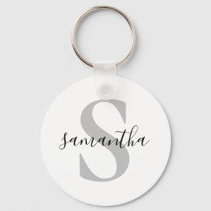 Custom Monogram Initial Name  Key Ring